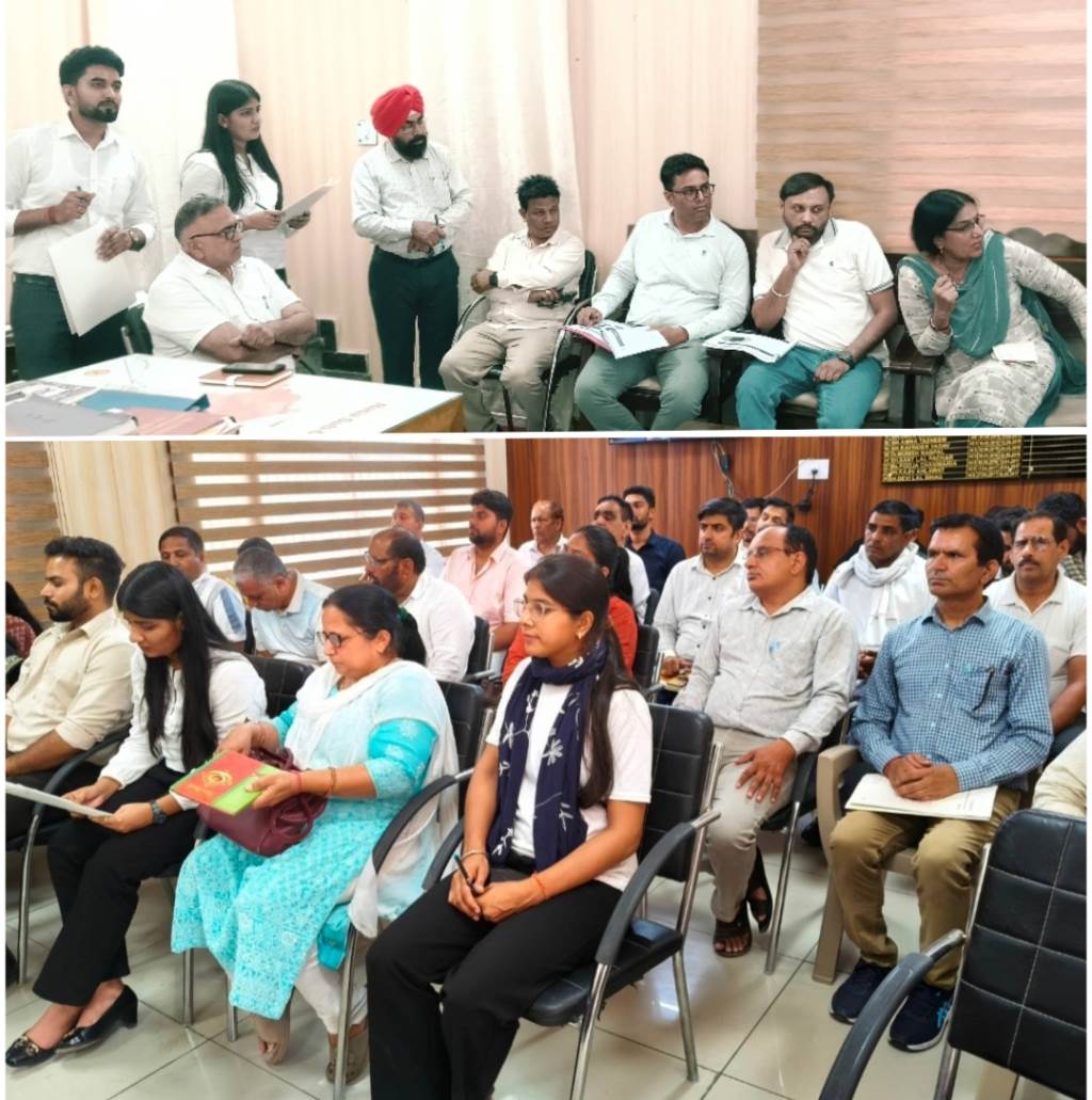 उपमंडल स्तर पर योग दिवस के सफल आयोजन को लेकर नायब तहसीलदार ने ली अधिकारियों की बैठक
